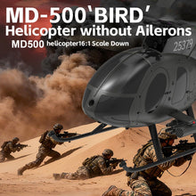 Load image into Gallery viewer, X-MechFun 1/16 Scale F119S MD500 LittleBirds RC Helicopter, 2.4G 9CH Flybarless Rotor Military Helicopter
