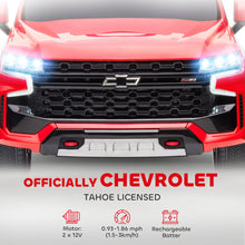 Load image into Gallery viewer, Chevrolet Tahoe Licensed Kids Ride on Car, 12V Battery Powered Kids Electric Car with Remote Control, Red
