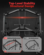 Load image into Gallery viewer, GarveeLife Power Cage, Multi-Functional Power Racks for Home Gym with Cable Crossover System, 1600 LBS Weight Capacity Fitness Squat Rack for Strength Workout with Training Attachment, Black
