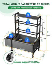 Load image into Gallery viewer, FavourLife Dumbbell Rack, Adjustable 4-Tier Weight Rack Movable for Dumbbells
