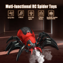 Load image into Gallery viewer, Remote Control Spider Kids Toys - Realistic RC Spider, Music Effect, LED Light, Toys for 3 4 5 6 7 8 9 10 11 12+ Year Old Boys/Girls, Red
