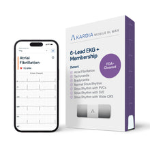 Load image into Gallery viewer, KardiaMobile 6L Max EKG Monitor, Includes One-Year KardiaCare Subscription

