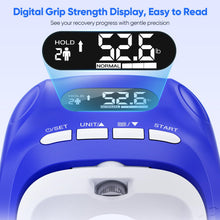 Load image into Gallery viewer, FitBeast Grip Strength Trainer Kit, Digital Grip Strength Tester with Dual-Resistance Ring &amp; Soft Stress Ball for Recovery, Therapy &amp; Hand Strength Improvement (Hand Rehab 3-in-1 Kit)

