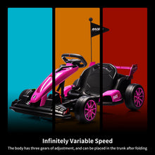 Load image into Gallery viewer, Go Kart Electric Drift Kart Car with Adjustable Seat, 24V Outdoor Ride On Toy with Variable Speed Mode, Crazy Cart for Kids 6+ Years Old
