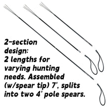 Load image into Gallery viewer, SINGMATOOLS Hawaiian Sling Fishing Spear 7ft Aluminum Pole Spear 3 Prong Sling Spear Fishing Equipment Snorkeling Scuba Diving Gear Polespears Harpoon for Fishing Kayak, Spearfishing, Freediving
