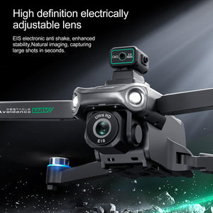 GPS Drone with 8K UHD EIS Camera for Adults, 5G WiFi FPV RC Quadcopter with Brushless Motors, Optical Flow Positioning (Black)