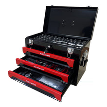Load image into Gallery viewer, ASKVDL 439PCS Tool Set with 20 Inch Portable 3 Drawer Steel Toolbox Black Red
