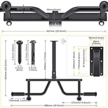Load image into Gallery viewer, Kipika 48" Ceiling Mounted Pull Up Bar - 400lbs Maximum Weight
