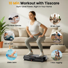 Load image into Gallery viewer, Vibration Plate Exercise Machine: TISSCARE Vibrating Plates for Weight Loss and Lymphatic Drainage, 400lbs Shake Plate Whole Body Workout Platform for Home Fitness Fat Burner Sedentary Office
