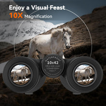 Load image into Gallery viewer, VOTJPYS 10x42 Binoculars, ED Glass Binoculars for Adults High Powered
