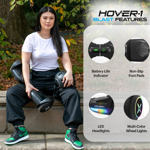Electric Self Balancing Hoverboard with 6.5” Tires, Dual 160W Motors, 7 mph Max Speed, and 3 Miles Max Range Electric Hoverboard