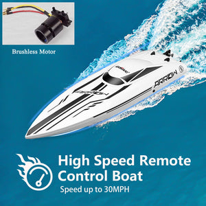 25" RC Brushless 30 MPH High Speed Boat Large Racing Remote Control Boat for Adults Kids
