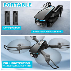 Drone with Camera - Drones for Adults, with 2 Batteries, Carrying Case, Propellers, 1080P HD Foldable Drone with Stable Hover
