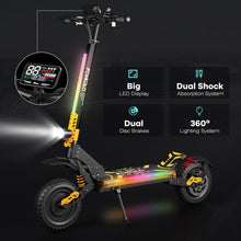 Load image into Gallery viewer, 60V Electric Scooter Adults 5600W Dual Motors Top Speed 47MPH, 60V 21Ah Range 55 Miles, 12&quot; All-Terrain Tires Foldable FastScooter
