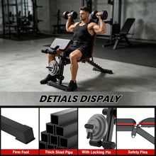 Load image into Gallery viewer, Adjustable Weight Bench, 880 Lbs Workout Bench for Home Gym, Bench Press for Full Body Workout, Strength Training Stable Incline Decline Bench with Leg Developer

