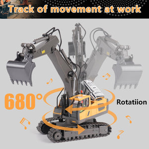 Remote Control Excavator Toy for 6-12 yr Boys, Best Birthday Gifts for Kids 4-7 8 9 10 11 Year Old, RC Construction Toys