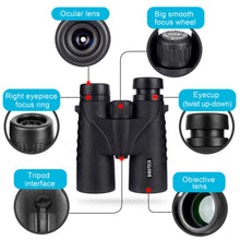 Load image into Gallery viewer, 10x42 Binoculars for Adults - Professional HD Roof BAK4 Prism Lens Binoculars for Bird Watching, Hunting, Travel, Sports, Cruise, with Carrying Bag (1.1Lbs)
