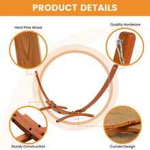 Load image into Gallery viewer, Lazy Daze Sunbrella Fabric Hammock with 13FT Arc Wood Hammock Stand
