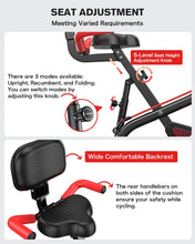 Load image into Gallery viewer, pooboo Folding Exercise Bike, Fitness Stationary Bike Machine-(red)
