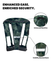 Load image into Gallery viewer, Owntop Automatic/Manual Inflatable Vest, Manual Convertible Option, Low Profile, Zipper Closure, Inflatable Fishing Jacket for Kayaking, Boating and Fishing, 24g CO2 Cylinder Included
