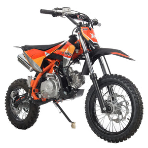 110cc Dirt Bike with Automatic Transmission, Electric Start,14"/12" Tires! Assembled and Tested! (Orange)