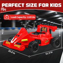 Load image into Gallery viewer, 12V Electric Go Kart, 5 MPH Race Drift Kart with 2×380W Motors, Electric Pedal Ride On Toy with Slow Start, Remote Control
