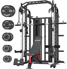 Load image into Gallery viewer, DONOW Smith Machine with Weight Stacks, Multi Function Home Gym System -C DN-DS938B+WB+240lbs
