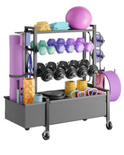 Load image into Gallery viewer, FavourLife Dumbbell Rack, Adjustable 4-Tier Weight Rack Movable for Dumbbells
