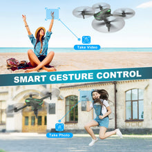 Load image into Gallery viewer, Drone with 1080P Camera for Beginners and Adults, Foldable Remote Control Quadcopter with Voice Control, Gestures Selfie, Altitude Hold
