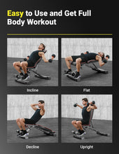 Load image into Gallery viewer, Yoleo Adjustable Weight Bench, 827LB Foldable Workout Bench with Extended Head/Neck Protection/Spine Support for Bench Press, Fast Folding Incline Decline Flat Bench
