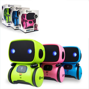 R1 Robot Toys for Kids 3 Pack Bundle - Smart Robot for Kids Voice Control Talking Dancing Learning Educational Toy- Blue, Green, Pink