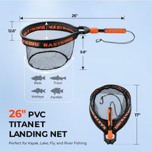 Load image into Gallery viewer, KastKing Titanet Folding Fishing Landing Net, Extends to 26", PVC
