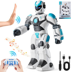 RC Robot Toys for Kids, Gesture Sensing Programmable Remote Control Smart Robot, Interactive Walking Singing Dancing Robot