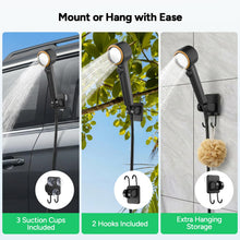 Load image into Gallery viewer, DR.PREPARE Portable Outdoor Shower, IPX8 Deep Waterproof Camping Shower Pump, 8000mAh Rechargeable Battery, 3 Spray Modes with 1.59 GPM Strong Flow, Portable Shower Head for Camp, Car Washing, Beach
