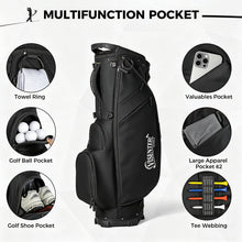 Load image into Gallery viewer, 14-Way Golf Bags for Men, Golf Stand Bag, Black
