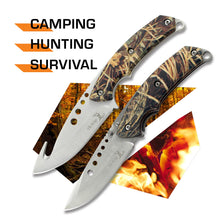 Load image into Gallery viewer, Elk Ridge ER-054CA 8.5-Inch Fixed and 5-Inch Folder Hunting Knife Set
