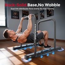 Load image into Gallery viewer, SPORTSROYALS DP2 Dip Station Adjustable Dip Bar（black)
