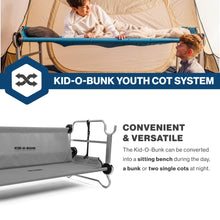 Load image into Gallery viewer, Disc-O-Bed Kid-O-Bunk Youth Modular Double Bunk Cot with Carry Bags, Gray
