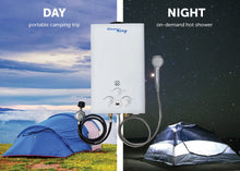 Load image into Gallery viewer, Flame King Portable Tankless Water Heater Propane Gas 10L 2.64 GPM at 68,000 BTU, Outdoor Instant Hot Water Shower for RV, Camping, Farm, Cabins
