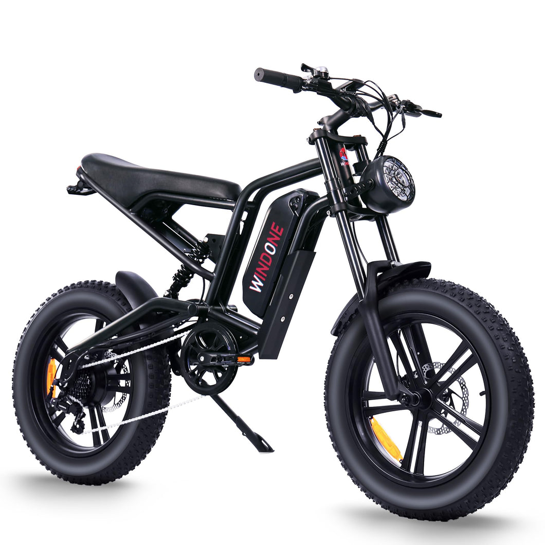 E2 Electric Bike for Adults, Full Suspension, 48V13Ah Removable Battery, Up to 28MPH & 46.6 Miles (PAS), 750W Ebike
