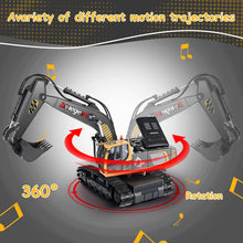 Load image into Gallery viewer, Remote Control Excavator Toy 16 Inch, 11 Channel RC Construction Vehicles Hydraulic Haulers Digger Toys

