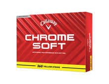 Load image into Gallery viewer, Callaway Golf Chrome Soft Golf Balls (360 Stripe (Yellow)
