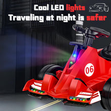 Load image into Gallery viewer, Electric Go Kart for Kids, 6V and 12V Drift Cart with 380W Powerful Motors, Ride-On Toy with Music, Lights for Boys and Girls,Red,12v
