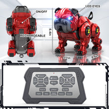 Load image into Gallery viewer, Robot Dog for Kids, Remote Control Robot Rechargeable Programing Stunt Robo Dog with Sing, Dance, Touch Function, Red
