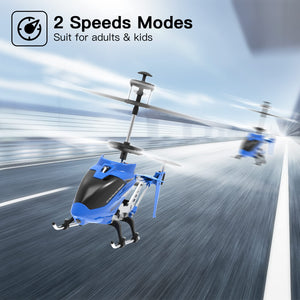Remote Control Helicopter, SYMA S107H Mini RC Helicopter with Gyro, Altitude Hold, One Key Take Off/Landing for Adults Kids(Blue)