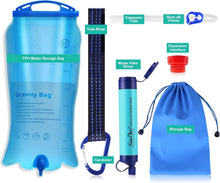 Load image into Gallery viewer, SimPure Portable Gravity-Fed Water Filter with 3L Bag
