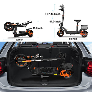 Electric Scooter Adults, 1600 W Motor Up to 50 Miles Range & 35 MPH Top Speed, 11" Off Road Tire Folding E-Scooter