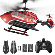 Load image into Gallery viewer, DEERC Remote Control Helicopter, Rescue RC Helicopter Toy with LED Lights, 2 Batteries, Altitude Hold &amp; 2.4GHz Stable Control, Realistic Rescue Design, Ideal Gift for Kids and Adults
