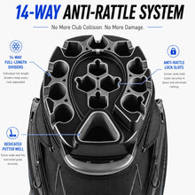 Load image into Gallery viewer, CaddyX 14-Way Golf Cart Bag, Professional Organizer Cart Bag with Anti-Rattle Top
