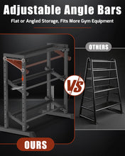 Load image into Gallery viewer, Logicexplore Dumbbell Rack, Heavy Duty Weight Storage Rack with Adjustable Width, Non-Slip &amp; Floor-Friendly, Home Gym Organizer for Strength Training Equipment (Black with Barbell Pole)
